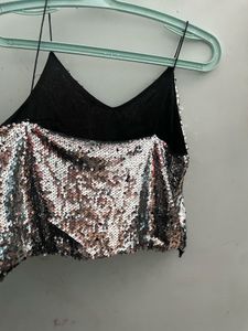 Sparkling Sequin Crop Top