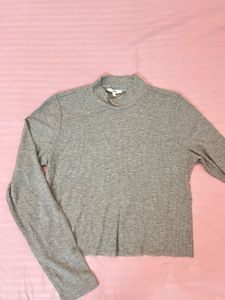 Gray Long Sleeve sparkling Top