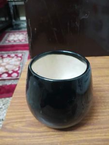 Small Black Ceramic Planter