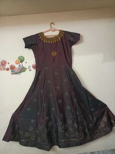 Elegant Maroon Anarkali Dress