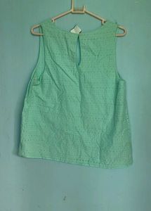 Mint Green Eyelet Tank Top