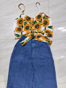 Brand New Top+Jeans+Slipper