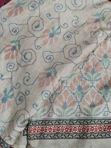Elegant beige saree