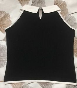 🛑COMBO🛑(Ribbed Cutout &amp; Black &amp; White Top)