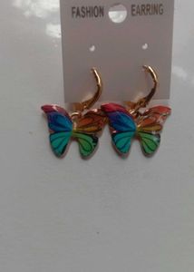 Rainbow Butterfly Earrings