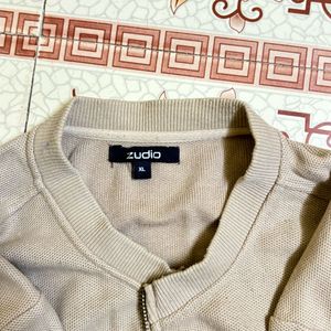 Cotton Blend Jacket With Nude Colour