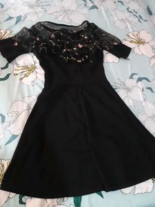 Black Embroidered Dress