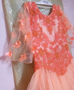 Very Beautiful Pich Colour Long Gown