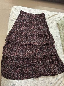 Floral Tiered Maxi Skirt