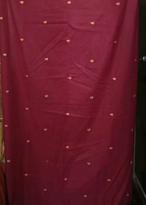 Women Embroidered Maroon Winter Shawl