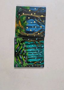 Mini Original Forest Acrylic Paintings (Set of 2)