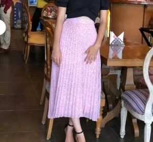 Pleated Midi Skirt