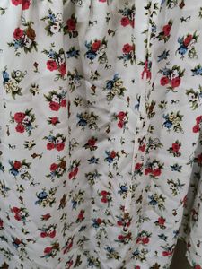 White Floral Cold Shoulder Top