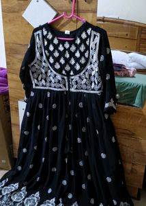Anarkali Chikankari Kurti