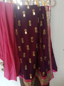 Festive Wear Pink + Purple Rani Pin
