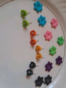 Flower Stud Earrings (18pcs)