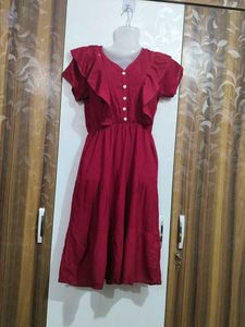 Red Ruffle Dress