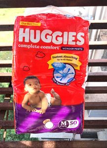 Huggies Baby Diapers M Size, 50 Count