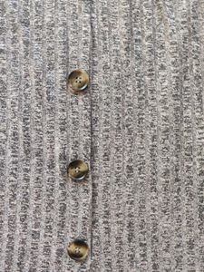 SHEIN Gray Button-Front Midi Skirt