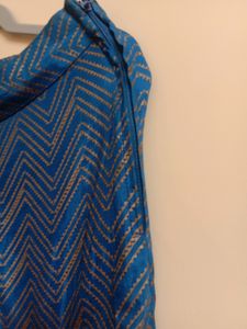 Zig-zag Design Blue Plazzo