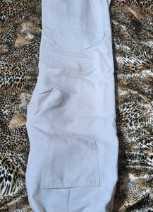 White belted pants