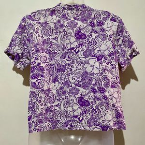 Floral Print Short Sleeve Top
