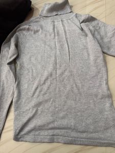 Gray Turtleneck Sweater