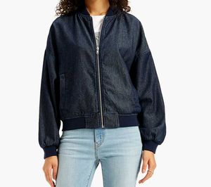 Denim Bomber Jacket - Classic Style