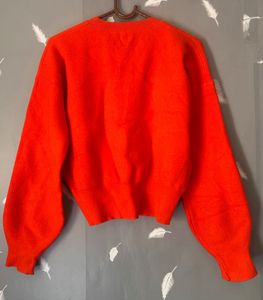 Vibrant Orange Knit Sweater