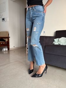 distressed jeans