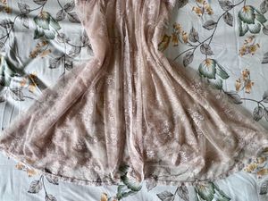🩷 Sheer Pink Lace Dress-Top
