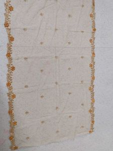Elegant Embroidered Golden Dupatta