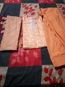 Beautiful Peach Seroskhi Work Suit