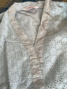Biba Light Sky Blue Kurta
