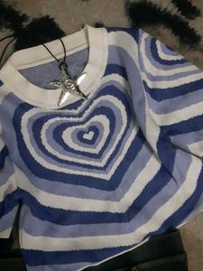 Heart Pattern Crop Top
