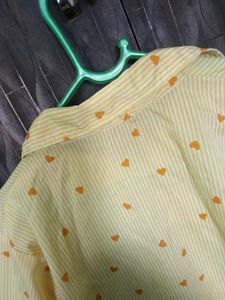 Yellow Shirt With Heart Print 💓✨