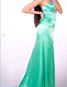 Trail Long Party Prom Gown Dress