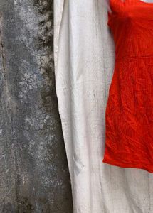 7177. Cute Orange Mini Dress