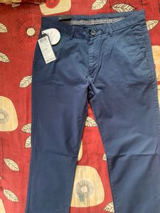 Navy Blue Men Cotton Jeans