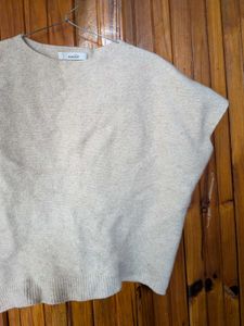 Beige Knit Sweater Top