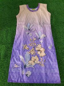 Lavender-offwhite Kurti