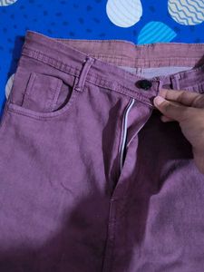 Brownish Maroon Wide Leg Jeans