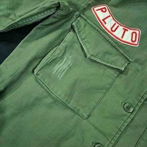 Embroidered Army Green Shirt|vintage|rugged