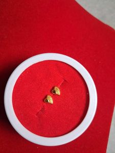 Heart Stud Earrings Gold