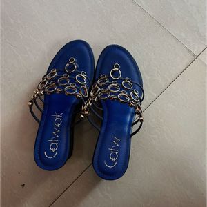 CATWALK Blue Black Wedges