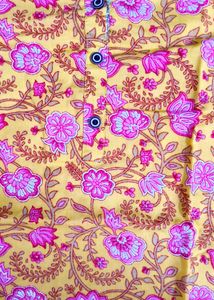 Yellow Floral Kurtis