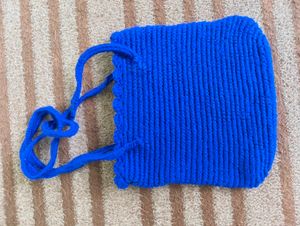 Blue Crochet Sling Bag