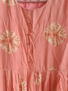 Peach Printed Kurta 🔥🩸🌸