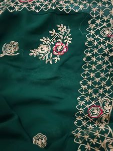 Royal Rajputana Green Saree With Blouse