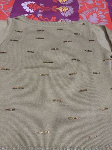 Elegant Beige Knit Top